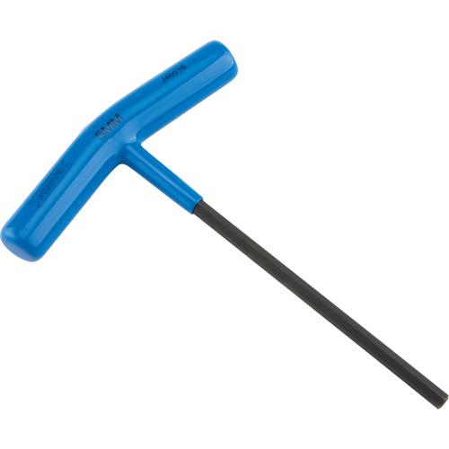 Hex Key - Metric, Hex End, 5 mm x 6" L, T Handle Rideout Tool & Machine Inc.