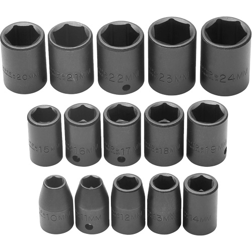 Socket Set, Impact, 1/2" Drive, 6 Points Rideout Tool & Machine Inc.