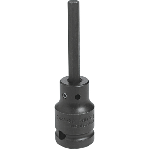 Impact Bit Socket, Hex, 12 mm x 3-1/4" L, 1/2" Drive Rideout Tool & Machine Inc.