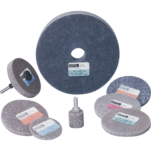 Standard Abrasives 500 Series Soft Density Unitized Wheels, 3" x 1/4", 1/4" Arbor, Medium Grit, Aluminum Oxide Rideout Tool & Machine Inc.
