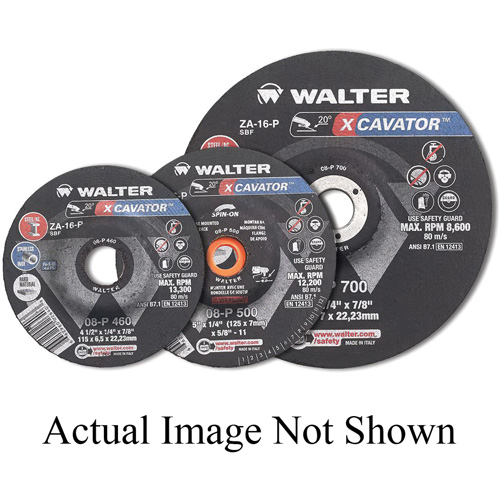 XCAVATOR Grinding Wheel, 4-1/2" x 1/4", 5/8"-11 Arbor, Zirconium, Type 27 Rideout Tool & Machine Inc.