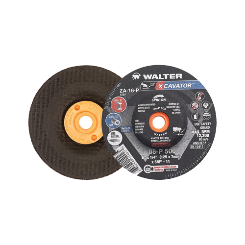 XCAVATOR Grinding Wheel, 5" x 1/4", 5/8"-11 Arbor, Zirconium, Type 27/27S Rideout Tool & Machine Inc.