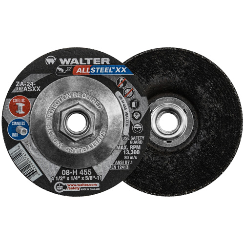 HP XX Grinding Wheel, 4-1/2" x 1/4", 5/8"-11 Arbor, Aluminum Oxide, Type 27 Rideout Tool & Machine Inc.