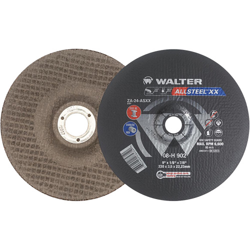 Allsteel XX Depressed Centre Grinding Wheels, 9" x 1/8", 7/8" Arbor, Type 27 Rideout Tool & Machine Inc.