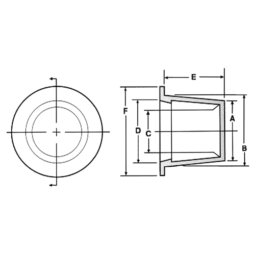 Plastic End Cap, 1/2" Dia. Rideout Tool & Machine Inc.