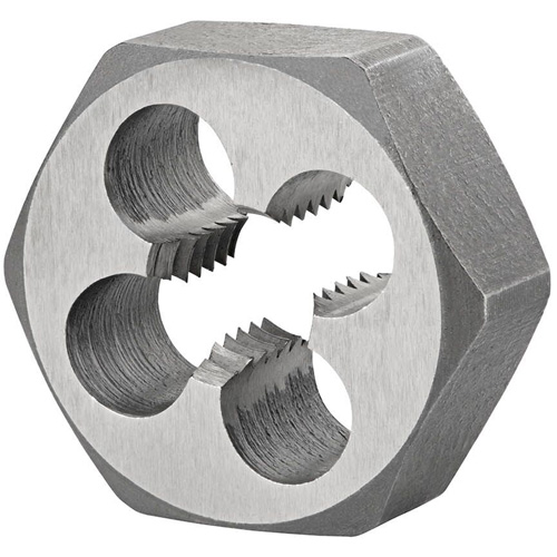 Hexagon Rethreading Bolt Die, 2.22" Dia., M30x3.5 Thread, High Speed Steel Rideout Tool & Machine Inc.