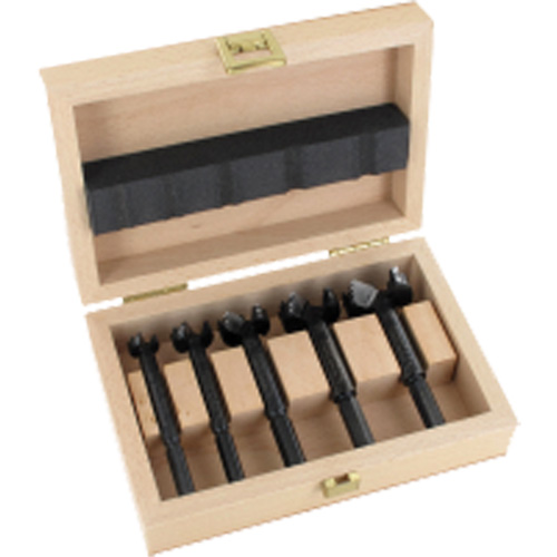 Bormax Forstner Bit Kits in a Wooden Box, 5 Pieces, High Carbon Steel Rideout Tool & Machine Inc.