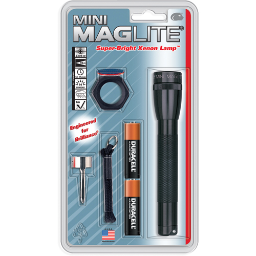 Mini&reg; Flashlights, Incandescent, 14 Lumens, AA Batteries Rideout Tool & Machine Inc.