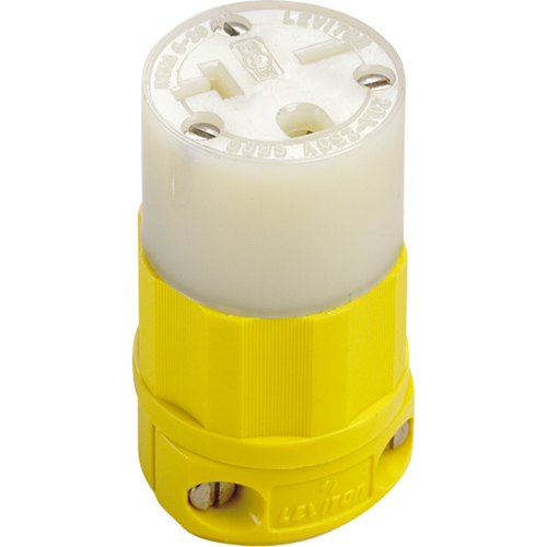 Connecteur de broches droites mis &agrave; la terre &agrave; deux bornes et trois fils, 5-20P, Nylon Rideout Tool & Machine Inc.