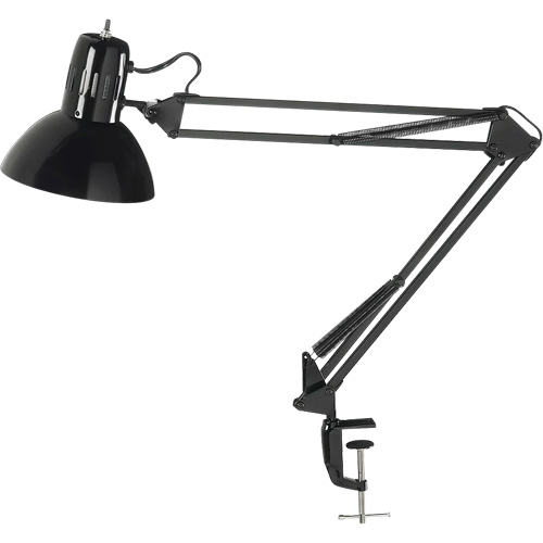 Lampes de bureau &agrave; pince - Bras flexible, 100 W, Incandescente, Pinces serre-joints, Noir Rideout Tool & Machine Inc.