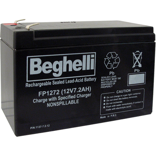 Sealed Lead Acid Batteries, 12 V, 7.2 Ah Rideout Tool & Machine Inc.