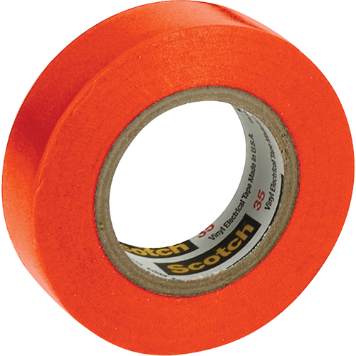 Rubans en vinyle pour codage en couleurs 35 Scotch, 12,7 mm (1/2") x 20,1 m (66'), Orange, 7 mils Rideout Tool & Machine Inc.