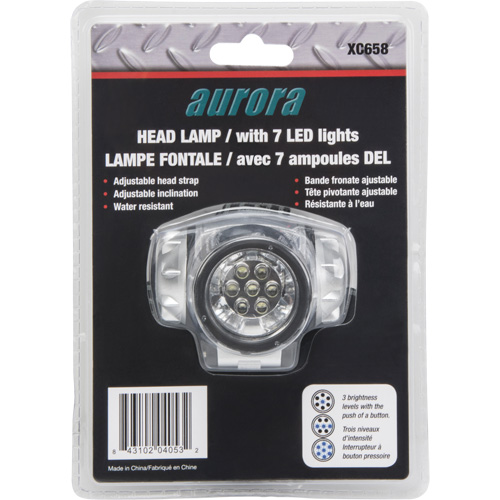 Lampe frontale, DEL, 28 lumens, 20 hres de fonctionnement, piles AAA Rideout Tool & Machine Inc.