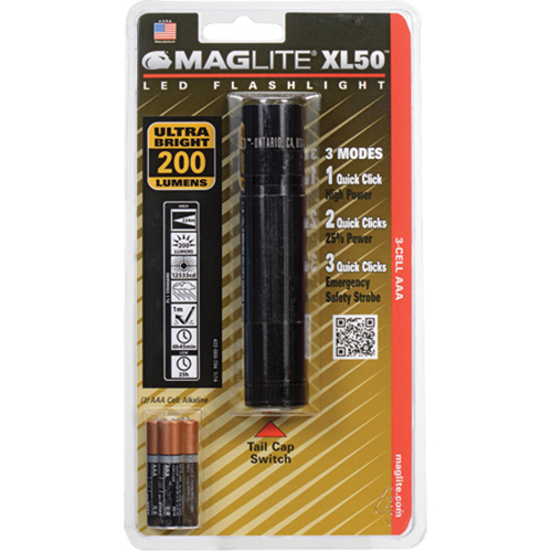 XL50Flashlights, LED, 200 Lumens, AAA Batteries Rideout Tool & Machine Inc.