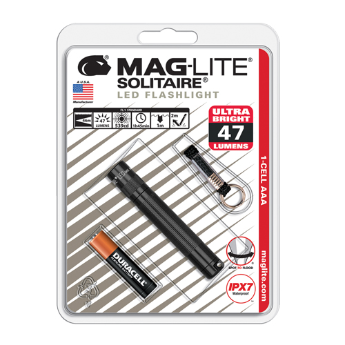 Solitaire&reg; Flashlights, LED, 47 Lumens, AAA Batteries Rideout Tool & Machine Inc.