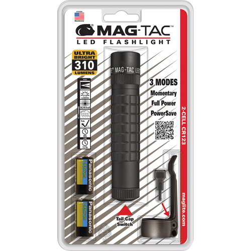Mag-Tac Tactical Flashlights, LED, 310 Lumens, CR123 Batteries Rideout Tool & Machine Inc.