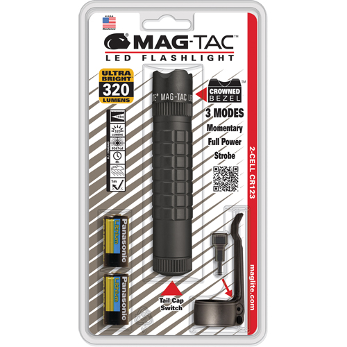 Mag-Tac Tactical Flashlights, LED, 320 Lumens, CR123 Batteries Rideout Tool & Machine Inc.