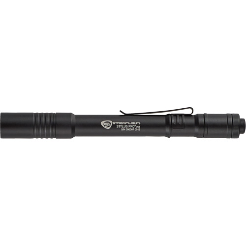 Lampe stylo USB Stylus Pro, DEL, 350 lumens, Corps en Aluminium, piles Rechargeable, Compris Rideout Tool & Machine Inc.