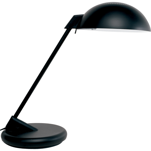Desk Lamp, 100 W, Incandescent, Black Rideout Tool & Machine Inc.