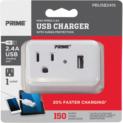 Chargeur USB Prime avec protection contre la surtension Rideout Tool & Machine Inc.