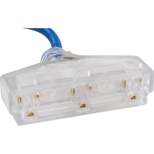 Cordon rallonge en caoutchouc TPE avec indicateur lumineux, Toutes saisons, SJEOW, AWG 14/3, 15 A, 3 prise(s), 25' Rideout Tool & Machine Inc.