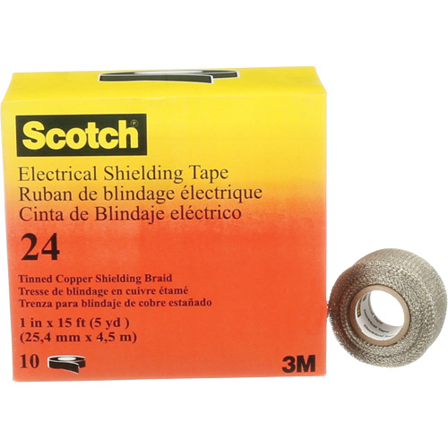 Scotch&reg; Electrical Shielding Tape, 25.4 mm (1") x 4.6 m (15'), Black, 16 mils Rideout Tool & Machine Inc.