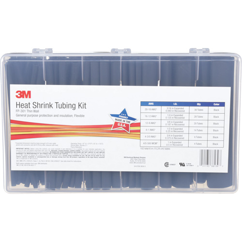 Heat Shrink Tubing, Thin Wall, 6", 1" (2.54cm) - 0.1875" (0.48cm) Rideout Tool & Machine Inc.