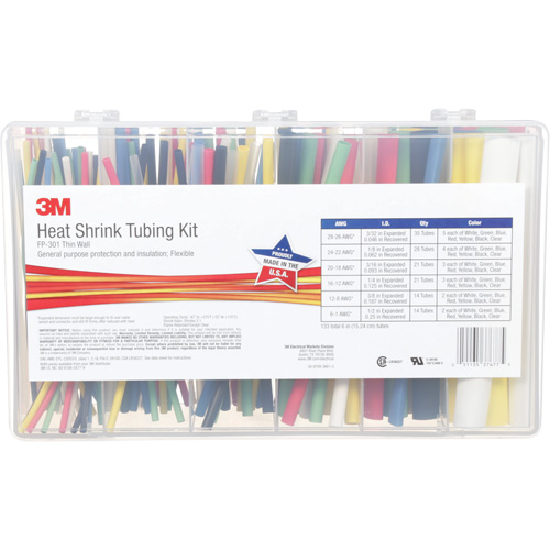 Heat Shrink Tubing, Thin Wall, 6", 0.5" (1.27cm) - 0.0938" (0.24cm) Rideout Tool & Machine Inc.