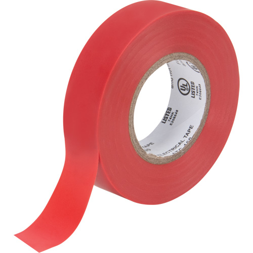 Electrical Tape, 19 mm (3/4") x 18 M (60'), Red, 7 mils Rideout Tool & Machine Inc.