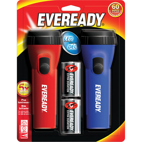 Eveready&reg; General Purpose Flashlight Kit, LED, 25 Lumens, D Batteries Rideout Tool & Machine Inc.