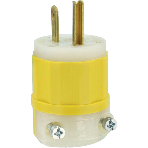 Industrial Grade Straight-Blade Plug, Impact Modified Nylon, 15 A, 125 V Rideout Tool & Machine Inc.
