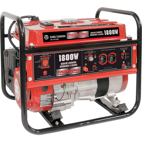 G&eacute;n&eacute;ratrice &agrave; lessence, 1800 W de surtension, 1400 W nominale, 120 V, R&eacute;servoir de 7 L Rideout Tool & Machine Inc.