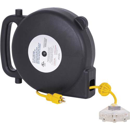 JPCR-1450 ABS Extension Cord Reel, Indoor/Outdoor, SJTW, 14 AWG, 13 A, 45' Rideout Tool & Machine Inc.