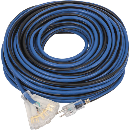 JLEC-12100 Contractor Grade Extension Cord, Indoor/Outdoor, SJTOW, 12 AWG, 15 A, 100' Rideout Tool & Machine Inc.