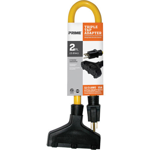 Fiche &agrave; trois prises, Ext&eacute;rieur, STW, AWG 12/3, 15 A, 3 prise(s), 2' Rideout Tool & Machine Inc.