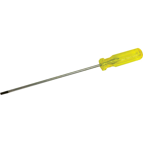 Tournevis &agrave; fente pour &eacute;lectricien, Tige de 3/16", Ronde, 11-1/2" lo, Prise en Plastique Rideout Tool & Machine Inc.