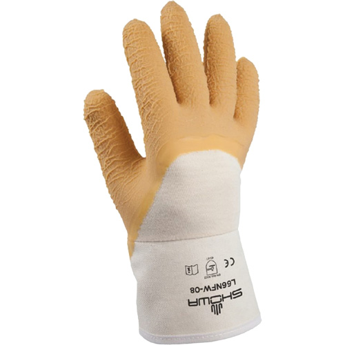 Gants pour usage g&eacute;n&eacute;ral L66NFW, 8/Petit, R&ecirc;vetement Latex de caoutchouc, Enveloppe en Coton Rideout Tool & Machine Inc.
