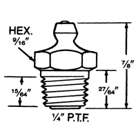 Fitting, 1/4"-18 Thread Rideout Tool & Machine Inc.