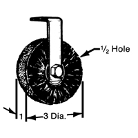 Brosses plates, rondes ou Roto Rideout Tool & Machine Inc.