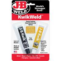 KwikWeld Epoxy, Two-Part, Tube, 2 oz., Grey AG577 | Rideout Tool & Machine Inc.