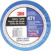 471 Vinyl Tape, 50.8 mm (2") W x 32.9 m (108') L, 5.2 mils, Blue Rideout Tool & Machine Inc.