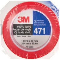 Ruban en vinyle 471, 25,4 mm (1") la x 32,9 m (108') lo, 5,3 mils, Rouge Rideout Tool & Machine Inc.
