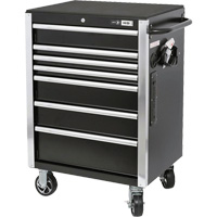 HDRC2807 HD Series Roller Cabinet, 7 Drawers, 27-4/5" W x 21-27/50" D x 40-31/100" H, Black Rideout Tool & Machine Inc.