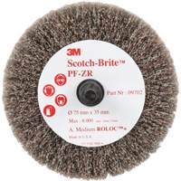 Scotch-Brite™ Roloc™ Cut & Polish Disc, Aluminum Oxide, Medium Grit, 3" x 1-3/8" x 1/4" BP447 | Rideout Tool & Machine Inc.