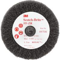 Scotch-Brite™ Cut & Polish Flap Brush, Aluminum Oxide, Fine Grit, 2-1/2" x 1-1/4" x 1/4" BP454 | Rideout Tool & Machine Inc.
