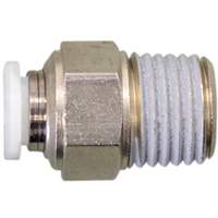 Straight Threaded Connector, 1/4", Brass, NPT Thread Rideout Tool & Machine Inc.