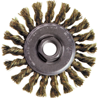 High Speed Small Grinder Knot Wire Wheel Brush, 5" Dia., 0.02" Fill, 5/8"-11 Arbor, Steel Rideout Tool & Machine Inc.