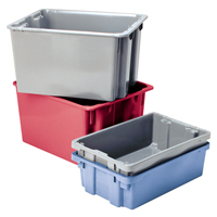 Polylewton Stack-N-Nest&reg; Containers, 15.1" x 30.1" x 24", Blue Rideout Tool & Machine Inc.