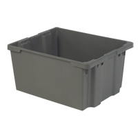 Polylewton Stack-N-Nest&reg; Containers, 15.1" x 30.1" x 24", Grey Rideout Tool & Machine Inc.