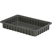 Contenants Divider Box, Poly&eacute;thyl&egrave;ne, 16,5" la x 10,9" p x 2,5" h, Gris Rideout Tool & Machine Inc.